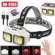 Фонарь налобный аккумуляторный Bailong HX-816S 2COB(white+red) с сенсорным датчиком влагозащита ЗУ Type-C - изображение 2