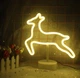 Неоновий нічник - світильник Олень Neon Decoration Lamp (30x26x10 см, USB, 3хАА, 5 В, настільний, лампа, новорічна) - Теплий білий - зображення 1