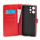 Чехол Idewei для Xiaomi Redmi 12 книжка кожа PU с визитницей красный - изображение 5