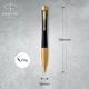 Ручка кулькова Parker Urban Muted Black GT BP тризуб на торці + Слава Україні 30035_T011Y - зображення 4
