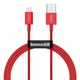 Кабель Baseus Superior Series Fast Charging Cable USB to Lightning 2,4A 1m CALYS-A09 Red - изображение 1