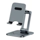 Настольная подставка для телефона и планшета Baseus Desktop Biaxial Foldable Metal Stand LUSZ000013 Grey - изображение 1