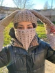 Балаклава плюшевая с ушками зайчик цвет 268 кофейная - изображение 5