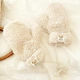 Варежки меховые Тедди со шнурком (Teddy, медведь, мишка, каракуль) Бежевый, Унисекс WUKE One size - изображение 3