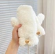 Варежки меховые Тедди со шнурком (Teddy, медведь, мишка, каракуль) Белый, Унисекс WUKE One size - изображение 4