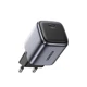 Мережевий зарядний пристрій UGREEN CD319 USB-C Nexode Mini 30W PD QC4.0 PD3.0 GaN Tech Grey (90666) - зображення 1