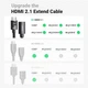 Кабель UGREEN HD151 HDMI Male to HDMI Female v2.1 8K@60Hz 0.5m Black (40400) - изображение 7