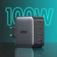 Сетевое зарядное устройство UGREEN CD226 USB+3xUSB-C 100W QC4.0 PD3.0 GaN Grey (40747) - изображение 3