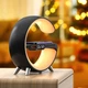 Настільна смарт гугл лампа нічник G-Smart RGB 15W Light Sound Machine з бездротовою зарядкою та Bluetooth колонкою Чорна - зображення 3