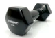 Гантель EasyFit 3 кг 1 шт з вініловим покриттям чорна цільна лита нерозбірна для фітнесу (SC1-5BL) - зображення 1
