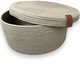 Корзина хлопчатобумажная Aesthetic Home с крышкой 24 х 10 см Какао (SHB-K02) - изображение 2