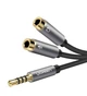 Перехідник-розгалужувач Ugreen Спліттер 3.5 mm AM to 3.5 mm 2 AF Metal Black (AV141) - зображення 11
