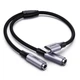 Адаптер Ugreen Перехідник-розгалужувач USB Type-C to 2x3.5mm 25CM Black (AV144) - зображення 8