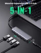 USB-хаб Ugreen портативный тонкий 4-портовый концентратор USB 3.0 hub 16СМ Black (CM219) - изображение 11