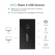 Коммутатор UGREEN US216 2 In 4 Out USB 3.0 Switch Box 1.5 м Black (30768) - изображение 3