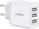 Зарядний пристрій Ugreen 5V3.1A універсальне USB на 3 порта White (50817) - зображення 1