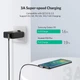 Кабель зарядный Ugreen Type-C 3A double 90° с алюминиевым корпусом и нейлоновой оплёткой 1М (US284) - изображение 13