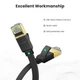 Патч корд Ugreen мережевий кабель 10 Гбіт\с Ethernet RJ45 Cat 7 плоский 1М Black (NW107) - зображення 12