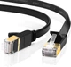 Патч корд Ugreen сетевой кабель 10 Гбит\с Ethernet RJ45 Cat 7 плоский 8М Black (NW107) - изображение 9