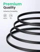 Патч корд UGREEN сетевой кабель 40 Гбит\с 2000 МГц Ethernet RJ45 Cat 8 плоский 5М Black (NW134) - изображение 14