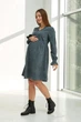 Платье из микровельвета для беременных и кормящих Lille XL Lullababe Серый LB05LL109 - изображение 2