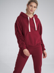 Bluza damska z kapturem kangurka Figl M801 S Ciemnoczerwona (5902194407205) - obraz 1