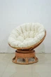 Мяке крісло-гойдалка Papasan Swivel плетене з ротанга - зображення 1