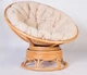 Мяке крісло-гойдалка Papasan Swivel плетене з ротанга - зображення 2