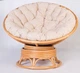 Мяке крісло-гойдалка Papasan Swivel плетене з ротанга - зображення 3