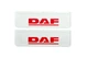 Брызговики передние Daf рельефная надпись белые 65*22 10047 - изображение 2