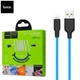 Кабель Hoco USB - Lightning 1м 2.4A силsкон X21 PLUS Blue (X21_iP_ Blue) - зображення 1