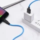 Кабель Hoco USB - Micro-USB 1м 2.4A силикон X21 Plus Blue (X21_M_Blue) - изображение 6