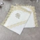 Махрова крижма для хрещення Емілі 90х90 см біла - зображення 1