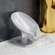 Мильниця на присосці зі зливом води Soap Box Holder Gray - изображение 1