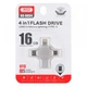 Флеш пам'ять XO DK04 4 в 1 USB2.0/Type-C/Lightning/microUSB 16GB Сталевий - изображение 2