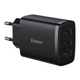 Сетевое зарядное устройство Baseus 3USB 3.4A тройной адаптер 17W, Черный - изображение 2