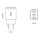 Сетевое зарядное устройство Baseus 3USB 3.4A тройной адаптер 17W, Черный - изображение 8