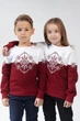 Різдвяний світшот для хлопчика Сніжинка Burgundy 116 UKRS-6615Х UkrGlamour - изображение 2