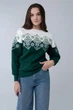 Жіночий зелений новорічний світшот сніжинка XS | 40-42 UKRS-8867 UkrGlamour - изображение 1