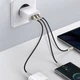 Мережевий зарядний пристрій Baseus 2USB Type-C 3A QC3.0 PD3.0 потрійний адаптер 30W з швидкою зарядкою, Білий - зображення 7