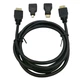 HDMI-HDMI кабель довжиною 1,5 метра з увімкненими перехідниками miniHDMI та microHDMI, упакований на блістері. - зображення 3