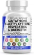 Премиальная антиоксидантная добавка Clean Nutraceuticals Glutathione 500mg Supplement with Vitamin C N Acetyl Cysteine 600mg Berberine 1000g Milk Thistle 1000mg Resveratrol Quercetin Alpha Lipoic Acid 60 капсул - изображение 1