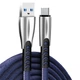 Кабель ColorWay USB - USB Type-C (M/M), 2.4 А, 1 м, Blue (CW-CBUC012-BL) - изображение 1