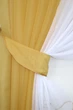 Кухонні шторки VR-Textil № 096к з підв'язками золотистий з білим 400х170 см (52-0403) - зображення 3
