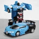 Машинка трансформер на радіокеруванні AToys Bugatti-Robot 1:18 світлові ефекти Чорно-блакитна - зображення 3
