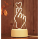 Детский 3D ночник "Heart in hand" Светильник акриловый USB 4W - изображение 1