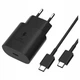 25W швидка зарядка для Samsung Galaxy Super Fast Charging PD type-C з кабелем 1метр Power Adapter EP-TA800 зарядний пристрій black - зображення 11