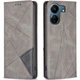 Чохол-книжка з кишеньками UniCase Geometric Pattern для Xiaomi Redmi 13C / Poco C65 - Grey - зображення 1