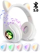 Навушники з котячими вушками Бездротові Wireless headphones Cat ear CXT-B39 Білі з Bluetooth гарнітурою та LED підсвічуванням - зображення 1