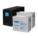 Комплект резервного живлення: ДБЖ Kraft PSW1000VA/800W(LCD)24V UPS + акумулятор Trinix 45 Аг гелевий (2 шт.) (42-00061-8) - изображение 1